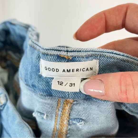 Good American Light Blue Straight Leg Jeans - Picture 5 of 12